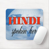 Hindi sprak hier troebele aarde muismat (Met muis)