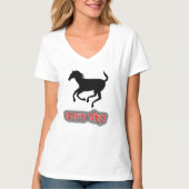 Hindi-tekst का घो ड़ा - zwart paard t-shirt (Voorkant)