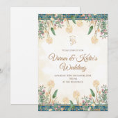 Hindoe bruiloft uitnodigen als Hindoe uitnodiging (Voorkant / Achterkant)