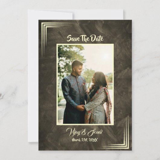 Hindoe bruiloft uitnodiging met aangepaste Afbeeld (Achterkant)