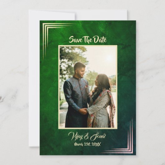 Hindoe bruiloft uitnodiging met aangepaste Afbeeld (Achterkant)