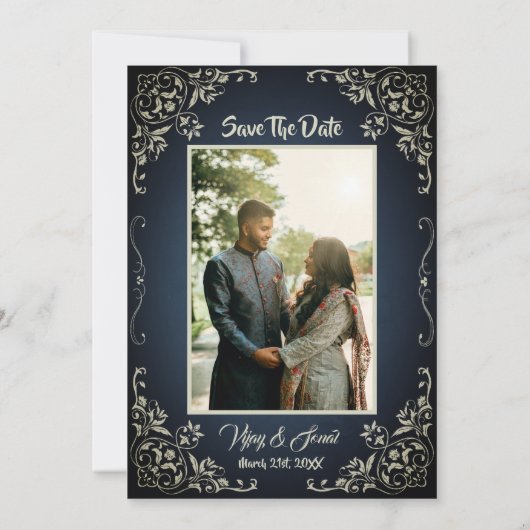 Hindoe bruiloft uitnodiging met aangepaste Afbeeld (Achterkant)