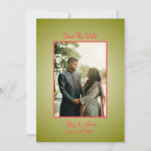 Hindoe bruiloft uitnodiging met aangepaste Afbeeld (Achterkant)