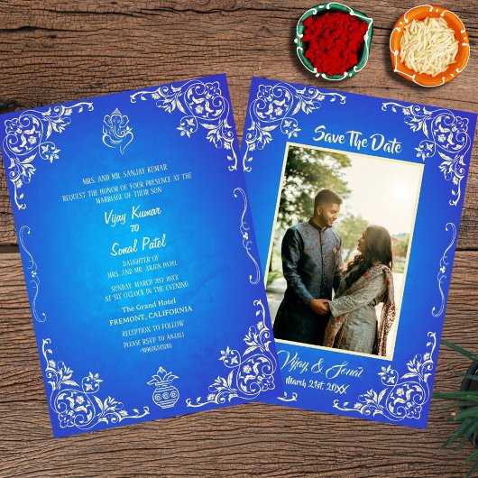 Hindoe bruiloft uitnodiging met aangepaste Afbeeld