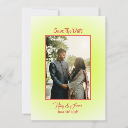 Hindoe bruiloft uitnodiging met aangepaste Afbeeld (Achterkant)