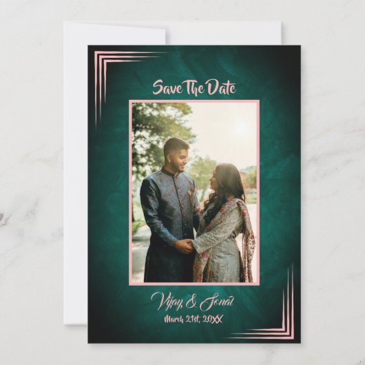 Hindoe bruiloft uitnodiging met aangepaste Afbeeld (Achterkant)