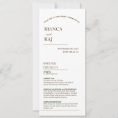 HINDOE CEREMONIE BRUILOFT PROGRAMMA (Voorkant)