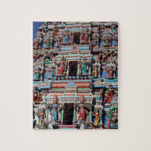 Hindoe-dealiteiten en -goden op tempelgopuram legpuzzel