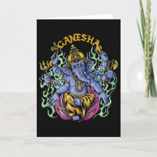 Hindoe Ganesha God Olifant Spiritueel Yoga Meditat Kaart