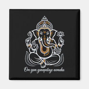 Hindoe Ganesha Puja Olifant God India Meditatie Y Magneet