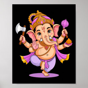 Hindoe Ganesha Puja Olifant God India Meditatie Y Poster