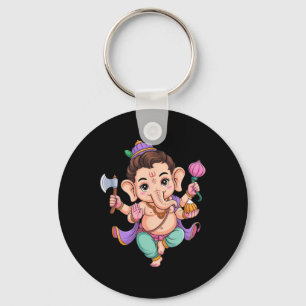 Hindoe Ganesha Puja Olifant God India Meditatie Y Sleutelhanger