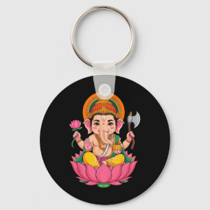 Hindoe Ganesha Puja Olifant God India Meditatie Y Sleutelhanger