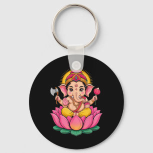 Hindoe Ganesha Puja Olifant God India Meditatie Y Sleutelhanger