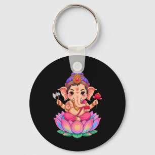 Hindoe Ganesha Puja Olifant God India Meditatie Y Sleutelhanger