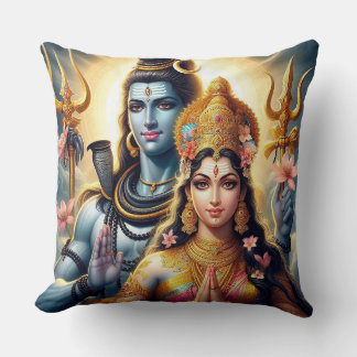 Hindoe God en Godin Shiva en Parvati Kussen