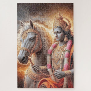 Hindoe God met Paard - Puzzel