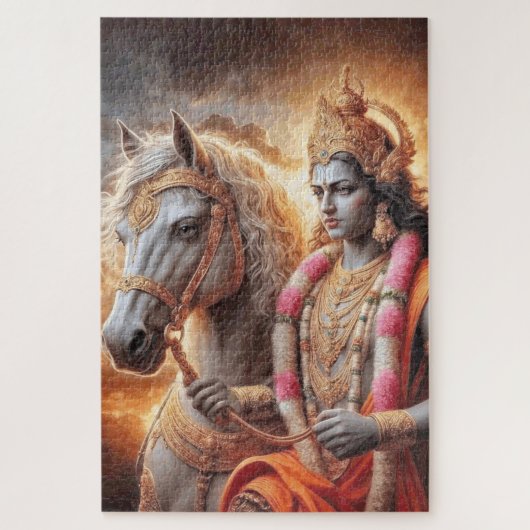 Hindoe God met Paard - Puzzel (Verticaal)