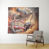 Hindoe God met Paard - Tapijt Wandkleed (In Situ (horizontaal))