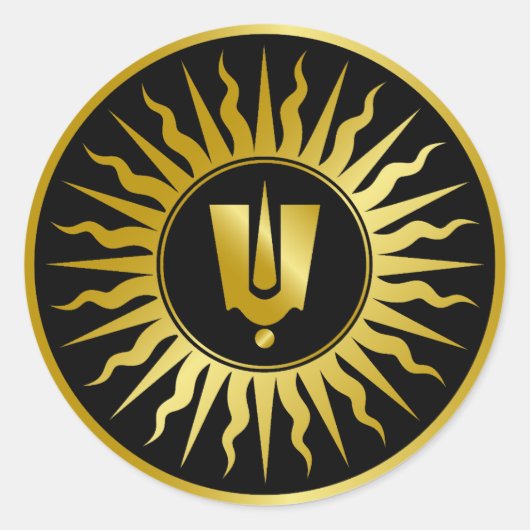 Hindoe God Tilak Teken Ronde Sticker (Voorkant)