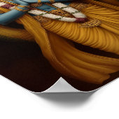 Hindoe God Vishnu en Naga Shesha Portretkunst Poster (Hoek)