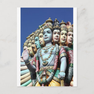 Hindoe goden Sri Srinivasa Perumal Tempel Briefkaart