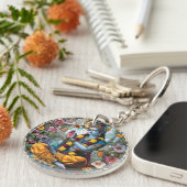 Hindoe Godheid Bescherming Sleutelhanger, Krishna Sleutelhanger (Voorkant Rechts)