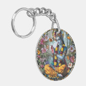 Hindoe Godheid Bescherming Sleutelhanger, Krishna Sleutelhanger (Voorkant Links)