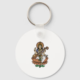 Hindoe-godin Saraswati Sleutelhanger