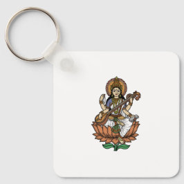 Hindoe-godin Saraswati Sleutelhanger