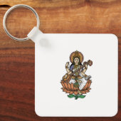 Hindoe-godin Saraswati Sleutelhanger (Voorkant)