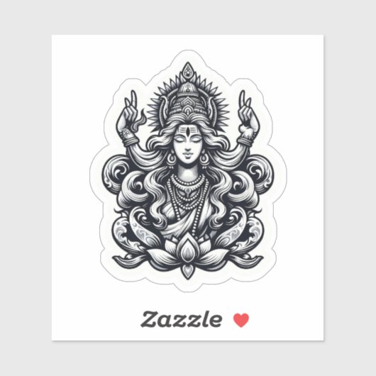 Hindoe Godin Shiva vinyl sticker decal (Vel)
