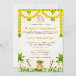 Hindoe Graha Pravesh Puja Uitnodigingskaart Kaart