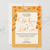 Hindoe halve Saree ceremonie bloemuitnodiging Feestdagenkaart (Voorkant)