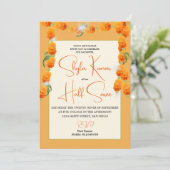 Hindoe halve Saree ceremonie bloemuitnodiging Feestdagenkaart (Staand voorkant)