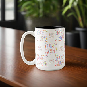 Hindoe Heilig Symbool Swastika Tweekleurige Koffiemok