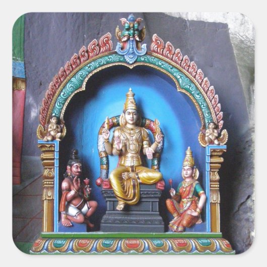 Hindoe-heiligdom, Batu-grotten Vierkante Sticker (Voorkant)