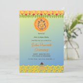 Hindoe Huis Warming Griha Pravesh Chakra Ganesha Kaart (Staand voorkant)