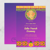 Hindoe Huis Warming Griha Pravesh Chakra Ganesha Kaart (Voorkant / Achterkant)