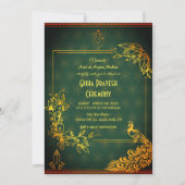 Hindoe Huis Warming Griha Pravesh Golden Peacock Kaart (Voorkant)