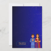 Hindoe Huis Warming Griha Pravesh Gouden Blauw Kaart (Achterkant)