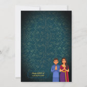 Hindoe Huis Warming Griha Pravesh Gouden Maroon Kaart (Achterkant)