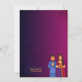 Hindoe Huis Warming Griha Pravesh Gouden Roze Kaart (Achterkant)