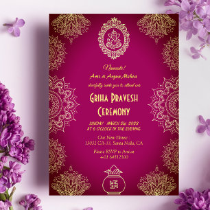 Hindoe Huis Warming Griha Pravesh Ingewikkeld Ontw Kaart