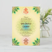 Hindoe Huis Warming Griha Pravesh Ingewikkeld Ontw Kaart (Staand voorkant)