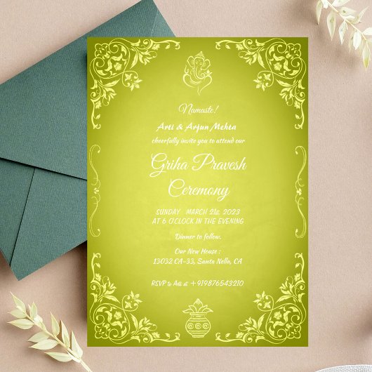 Hindoe Huis Warming Griha Pravesh Kaart