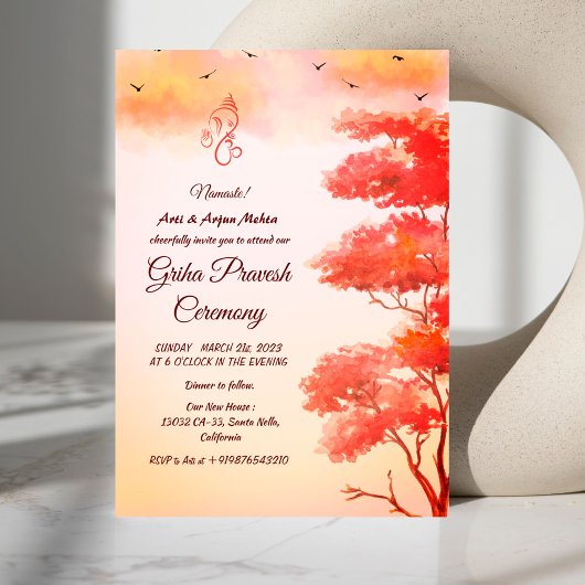 Hindoe Huis Warming Griha Pravesh Kaart