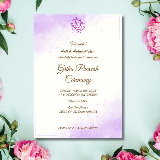 Hindoe Huis Warming Griha Pravesh Kaart