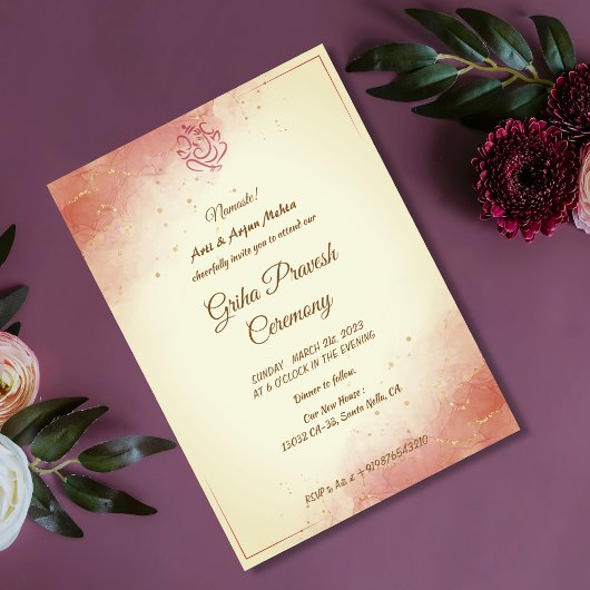 Hindoe Huis Warming Griha Pravesh Kaart