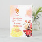 Hindoe Huis Warming Griha Pravesh Kaart (Staand voorkant)